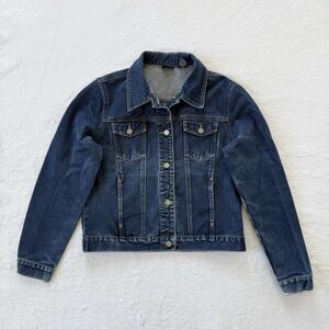NY Jeans New York & Company Women's Size Large Jean Jacket Blue 100% Cotton